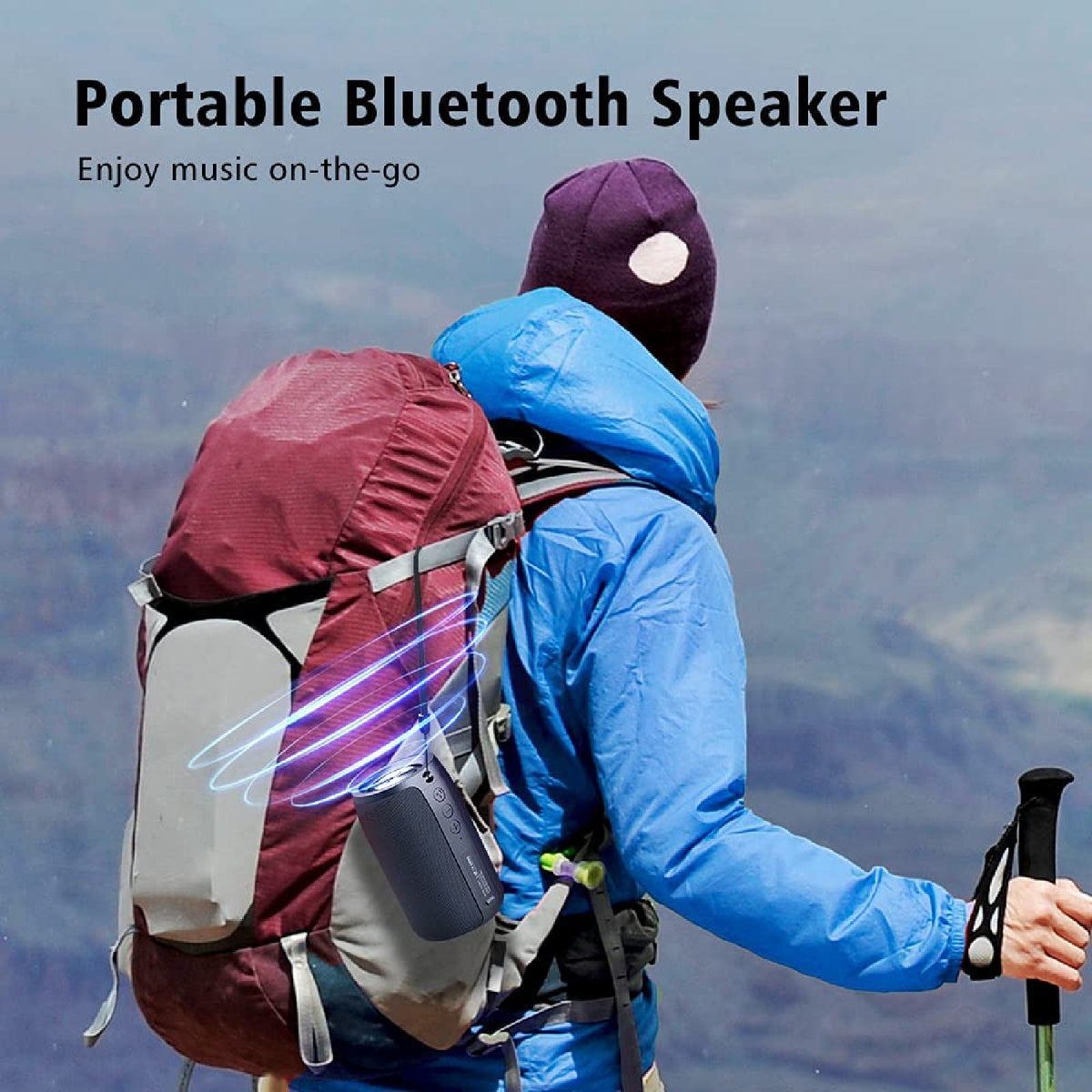 Portable Wireless Bluetooth Stereo Music Waterproof Boom Sound Speaker Universal