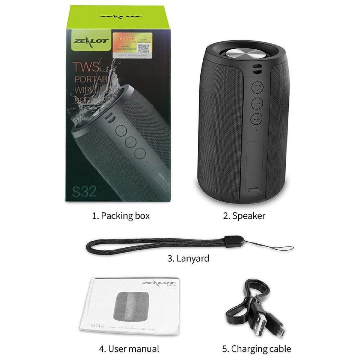 Portable Wireless Bluetooth Stereo Music Waterproof Boom Sound Speaker Universal