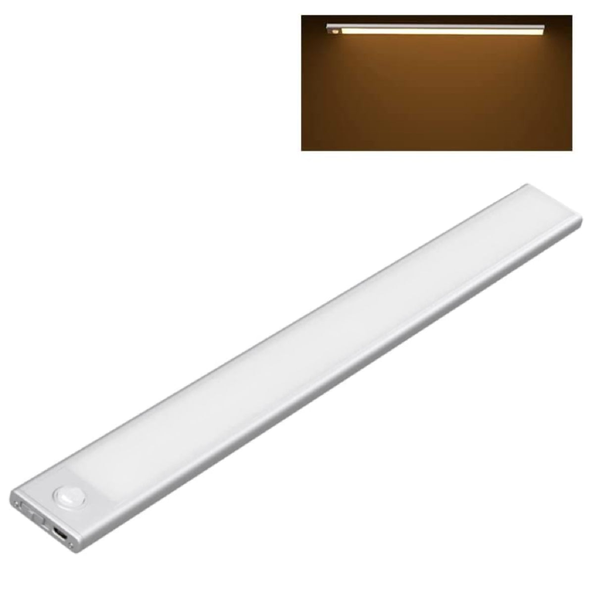 Rechargeable LED Motion Sensor Under Closet Light Magnetic Dimmable Lamp 80cm