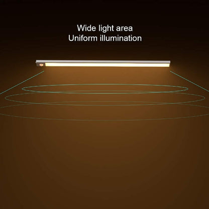 Rechargeable LED Motion Sensor Under Closet Light Magnetic Dimmable Lamp 80cm