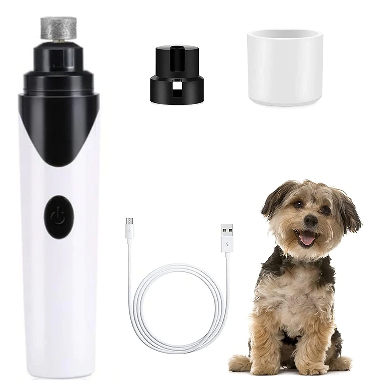 Pet Nail Clippers Quiet Electric Claw Grooming Grinder Trimmer Nail File Dog Cat