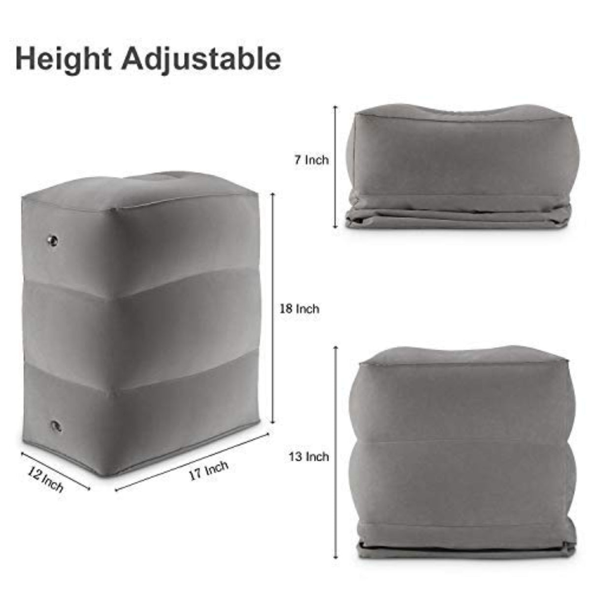 Inflatable Foot Rest Air Pillow Cushion Leg Footrest Relax Office Home Travel