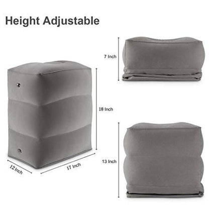 Inflatable Foot Rest Air Pillow Cushion Leg Footrest Relax Office Home Travel