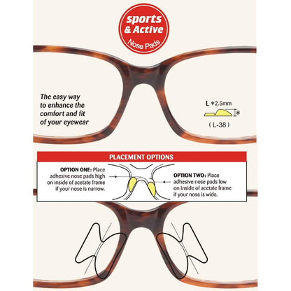 Anti-Slip Silicone Stick On Nose Pads For Eyeglass Sunglasses Glasses 6x