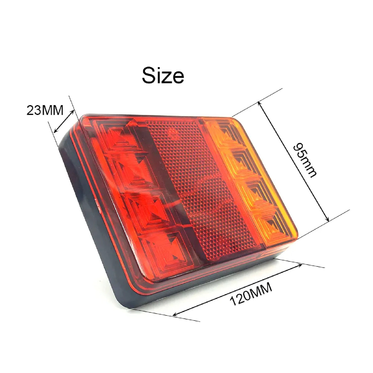 8 LED Trailer Tail Lights Stop Tail Lights Submersible Boat Truck Lamp 2x