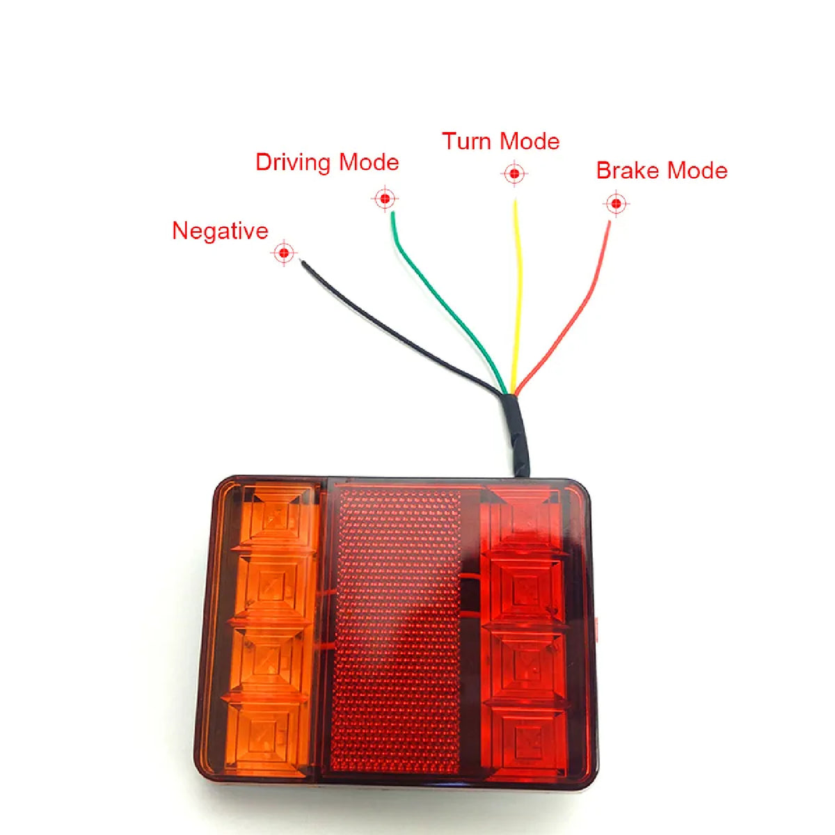 8 LED Trailer Tail Lights Stop Tail Lights Submersible Boat Truck Lamp 2x
