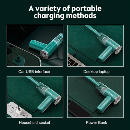 Cordless Handheld Vacuum Cleaner Car Mini Wireless Vacuum USB Rechargeable Black