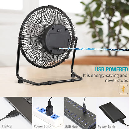 Portable USB Powered Mini Desk Fan Rechargeable Travel Small Fan Cooling Cooler