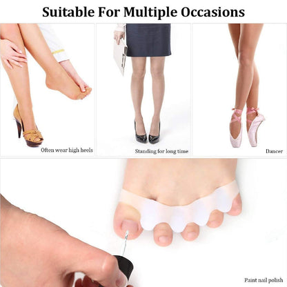 Silicone Gel Bunion Corrector Toe Separator Spreader Straightener Pain Relief 2x
