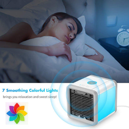 Portable Mini Air Cooler Air Conditioner Rechargeable Cooling USB Fan Humidifier