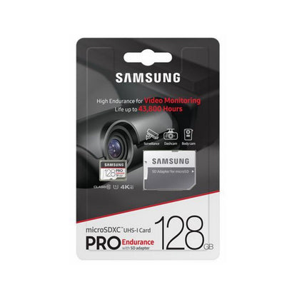 Samsung Pro Endurance 128GB Micro SD Card 100MB/S Dash Camera Security 4K Video