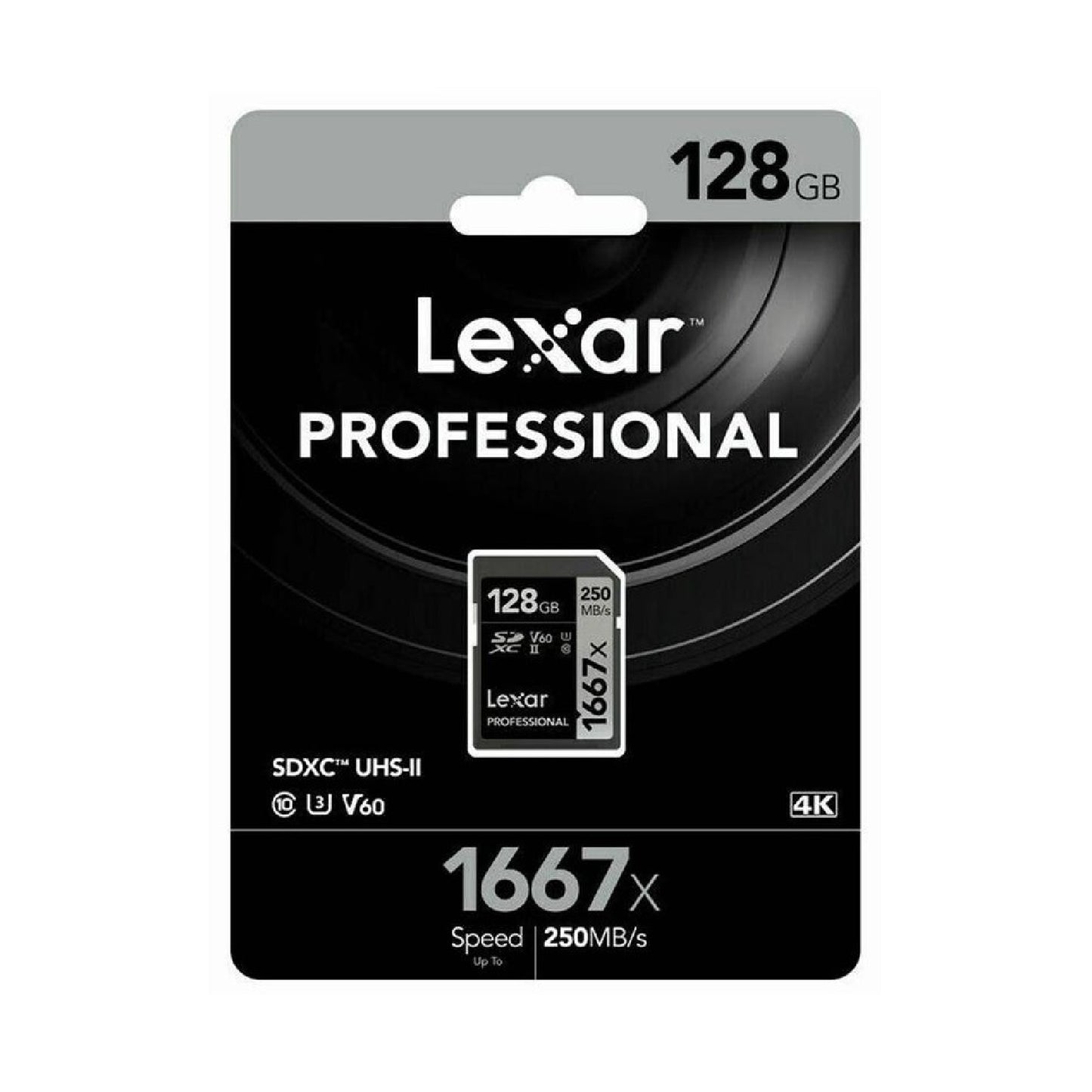 Lexar Professional 128GB SDXC 250MB/s SD Camera Memory TF Card 4K Video DSLR