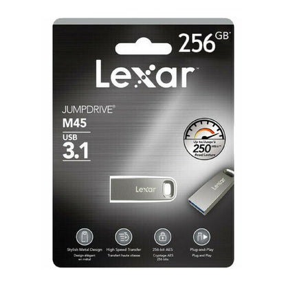 Lexar JumpDrive M45 256GB 250MB/S USB 3.1 Flash Drive Memory Stick Pen PC MAC