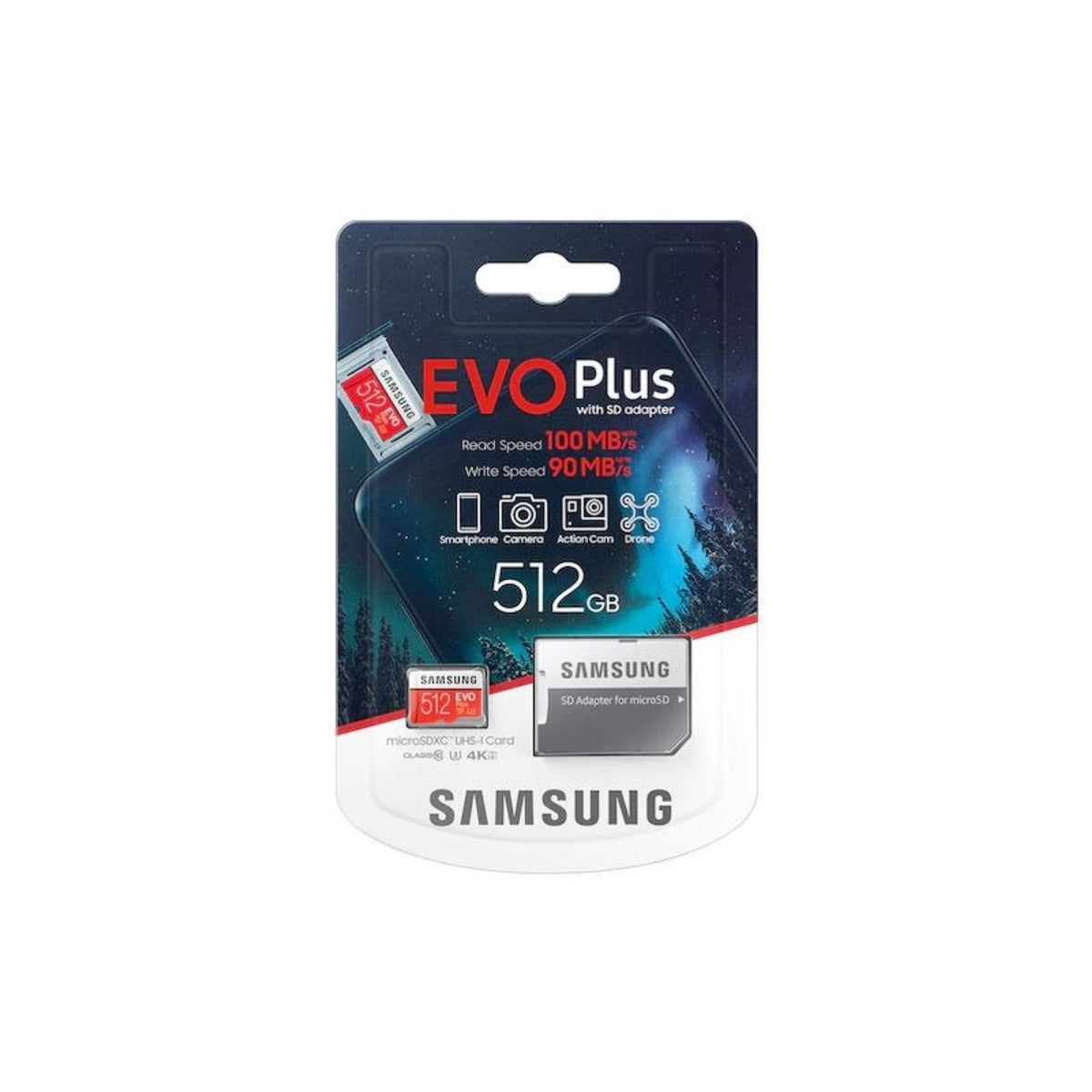 Samsung Evo Plus 512GB Micro SD Card SDXC 100MB/S Phone Memory TF Card 4K UHD