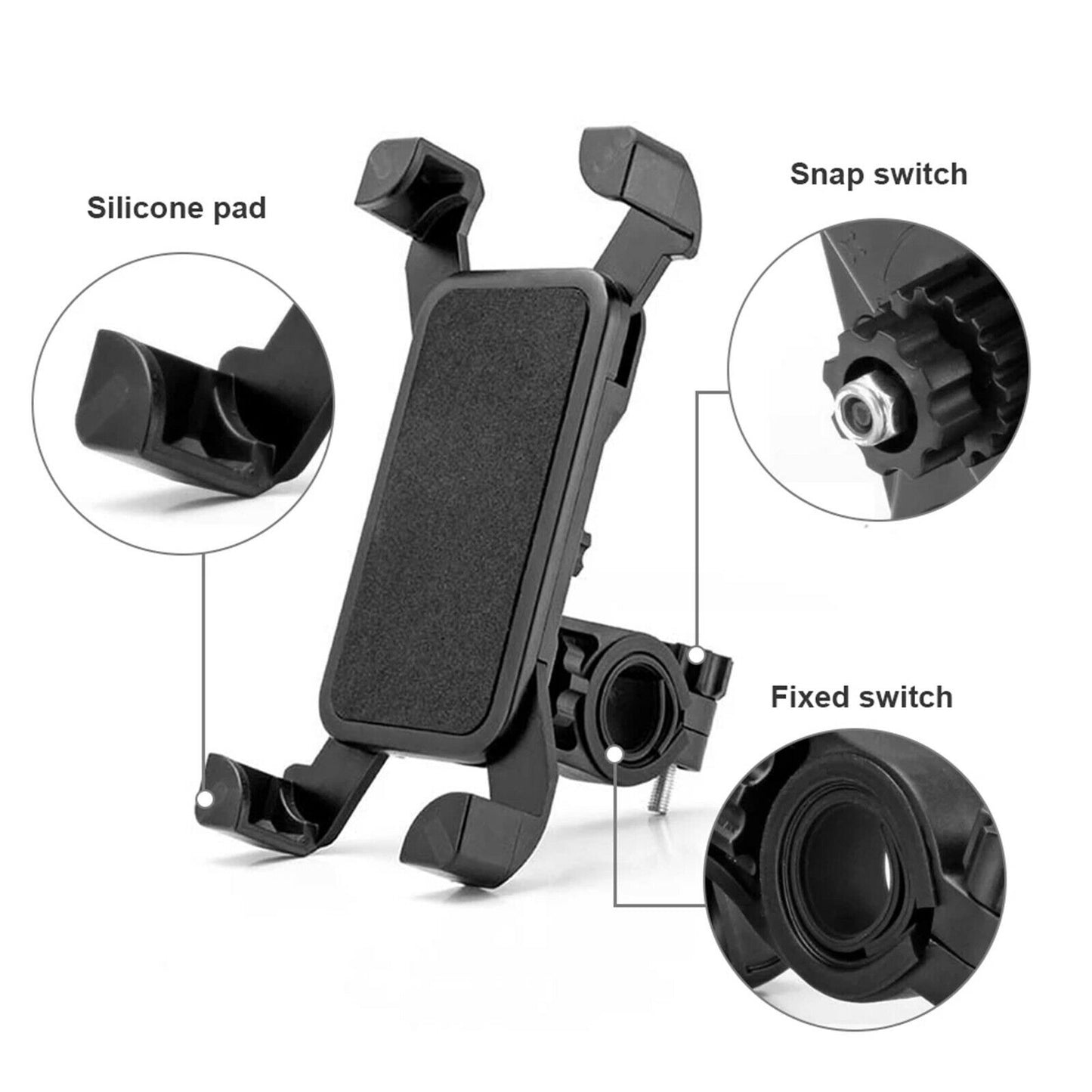 360° Rotation Mobile Phone Handlebar Mount Holder For Motorcycle Bicycle Bike