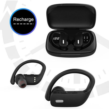 Wireless Bluetooth Earphones Headphones Sweatproof Sport Gym Earbuds With Mic