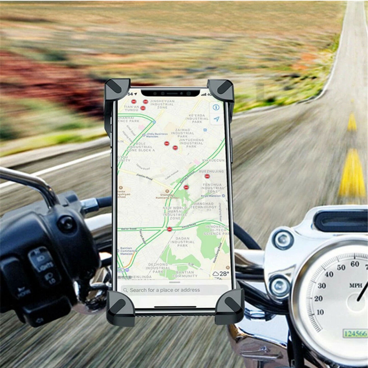 360° Rotation Mobile Phone Handlebar Mount Holder For Motorcycle Bicycle Bike