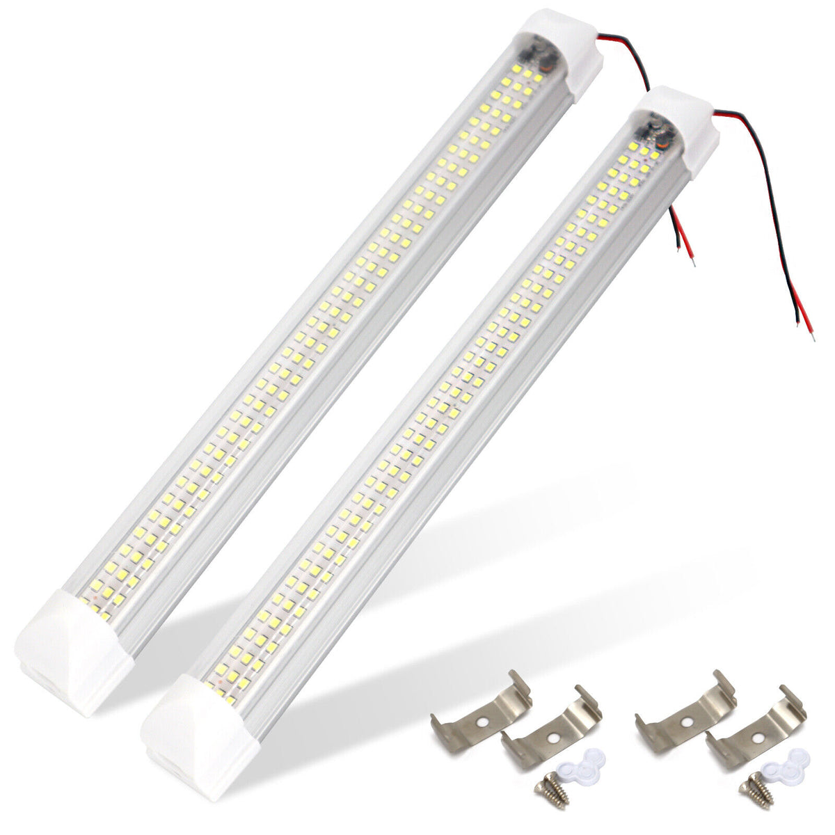 2x LED Strip Lights Bar Car 12V Camping Light Interior Lamp Caravan Boat Fishing