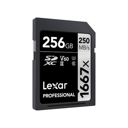 Lexar Professional 256GB SDXC 250MB/s SD Camera Memory TF Card 4K Video DSLR