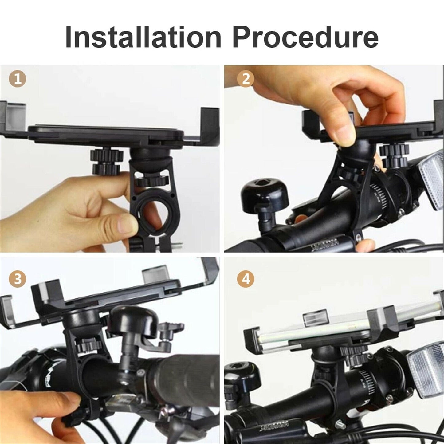 360° Rotation Mobile Phone Handlebar Mount Holder For Motorcycle Bicycle Bike