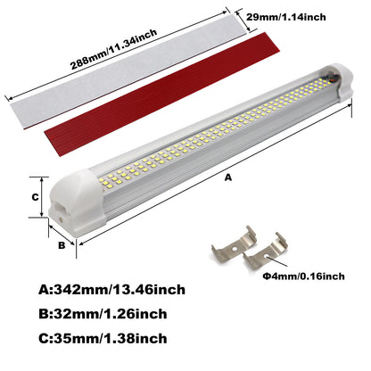 2x LED Strip Lights Bar Car 12V Camping Light Interior Lamp Caravan Boat Fishing