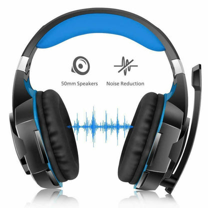 Universal 3.5mm Gaming Headset MIC LED Surround Headphones PC Mac PS4 Xbox One