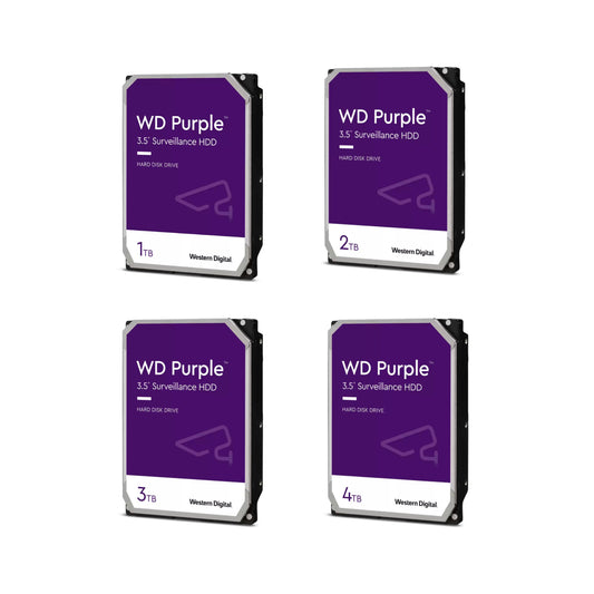 WD Purple Surveillance 1TB 2TB 3TB 4TB HDD 5400RPM Hard Disk Drive 3.5" CCTV