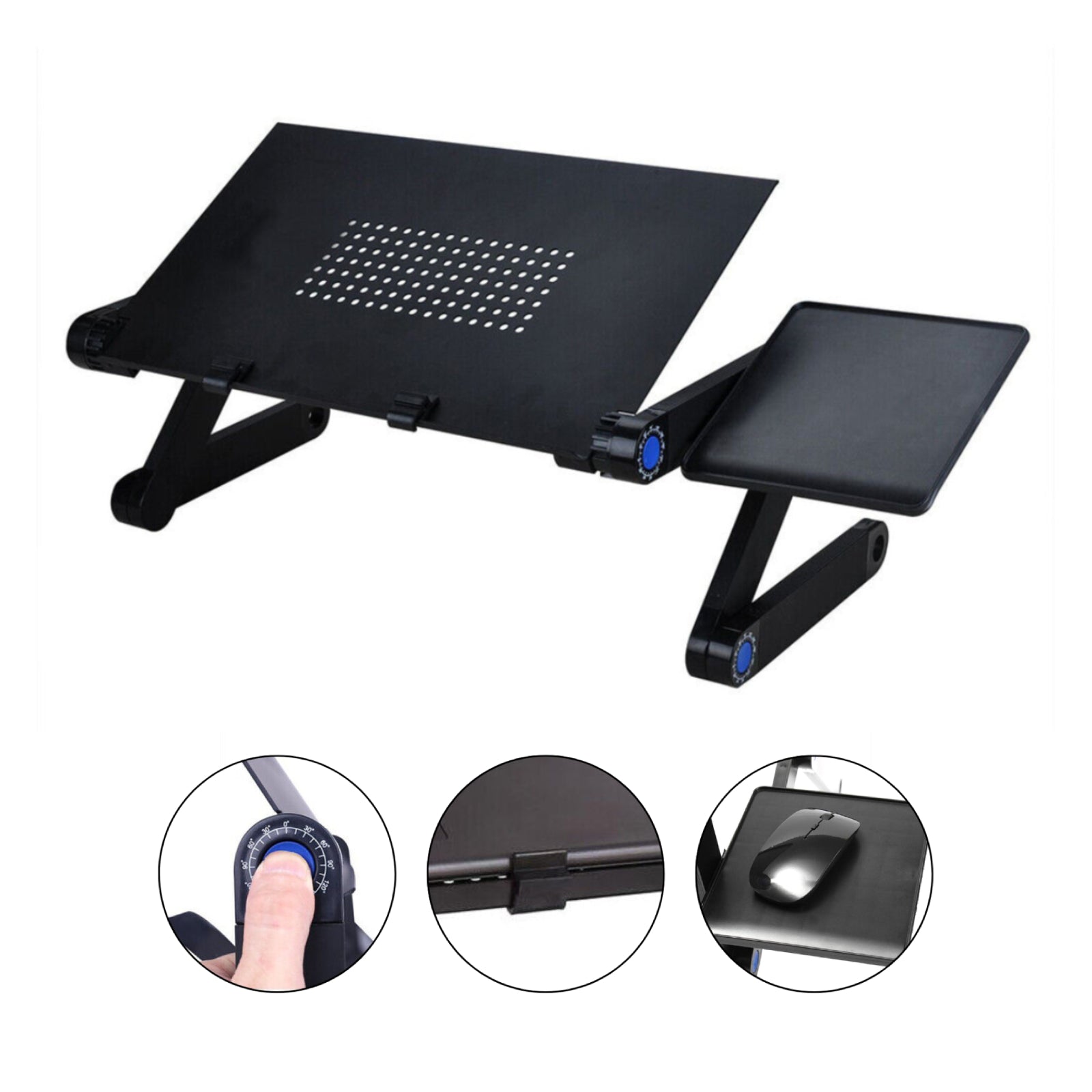 Adjustable Portable Foldable Laptop Stand Desk Computer Table Mouse Pad Tray