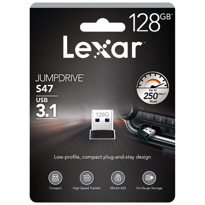 Lexar JumpDrive S47 128GB USB 3.1 Flash Drive 250MB/S Memory Stick Pen PC MAC