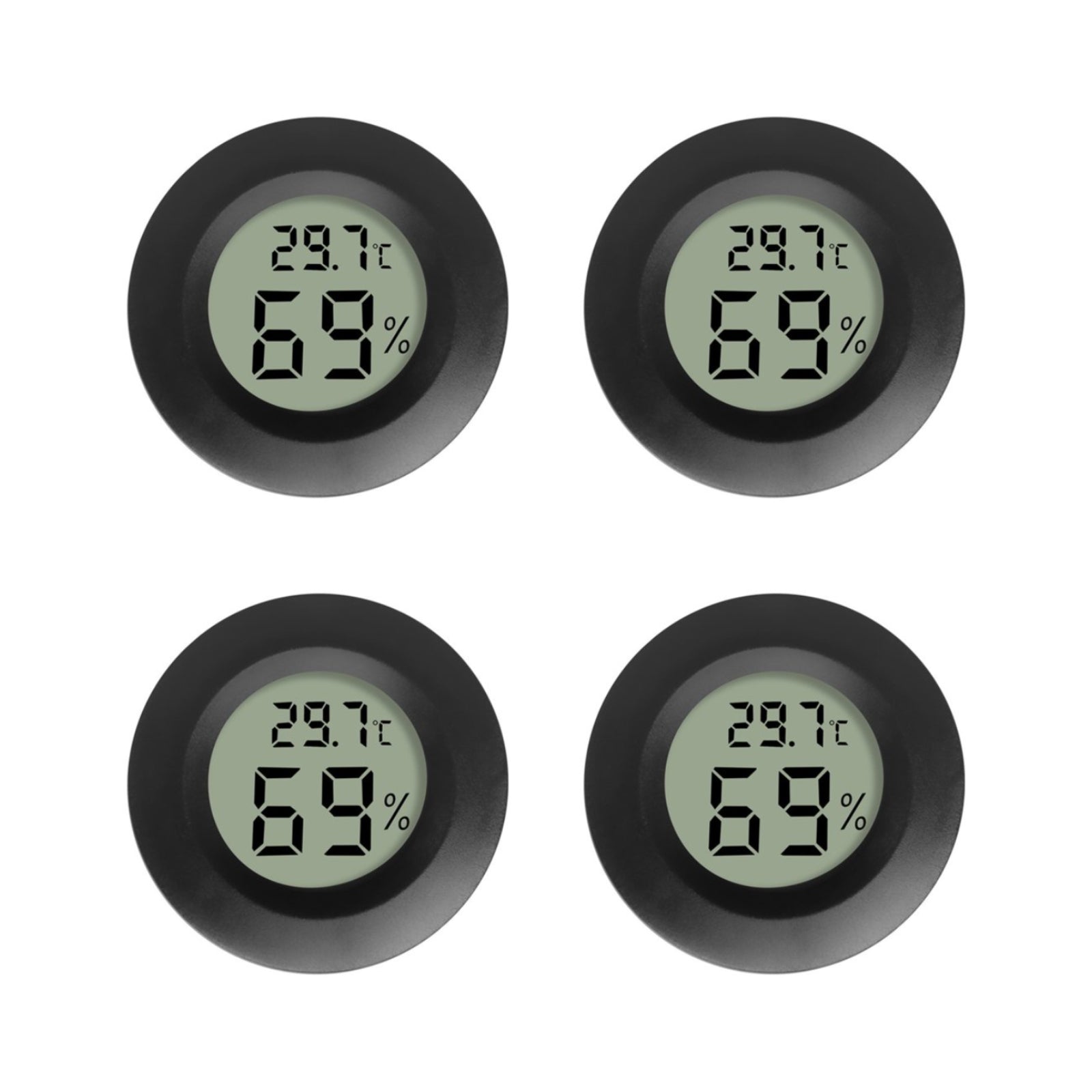 4x Mini LCD Digital Thermometer Humidity Monitor Meter Hygrometer Temperature