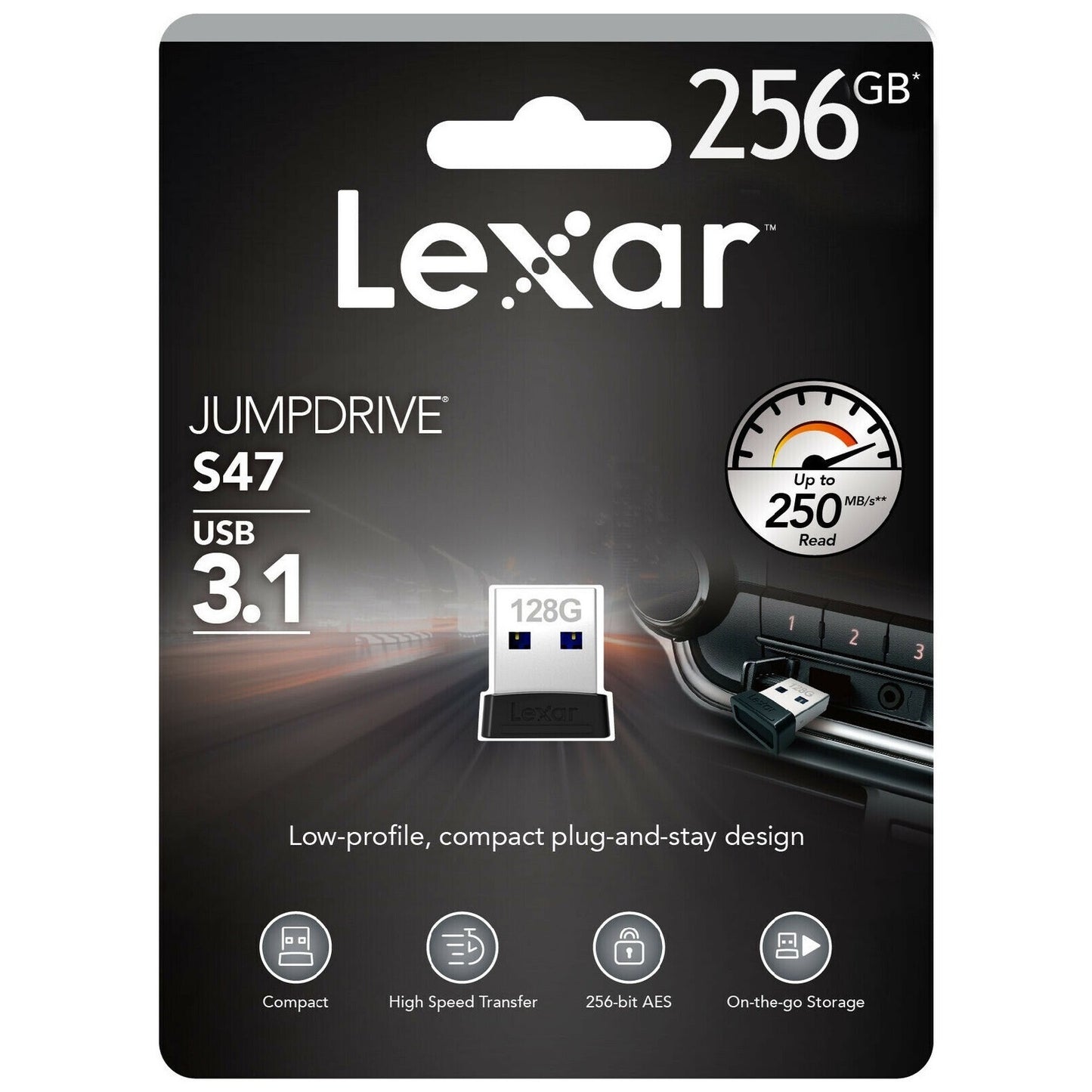 Lexar JumpDrive S47 32GB 64GB 128GB 256GB USB 3.1 Flash Drive Memory Pen PC MAC