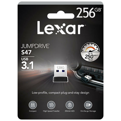 Lexar JumpDrive S47 32GB 64GB 128GB 256GB USB 3.1 Flash Drive Memory Pen PC MAC