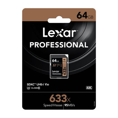 Lexar Professional 32GB 64GB 128GB 256GB 512GB SD Camera Memory Card DSLR 4K