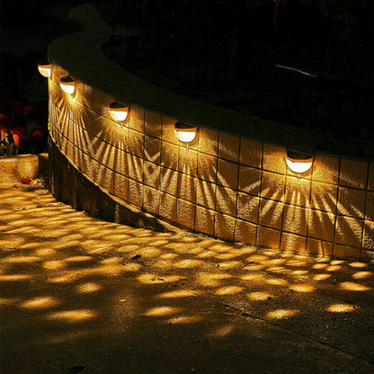 Black Shell Solar Powered LED Wall Door Lights Outdoor Garden Lamp Light