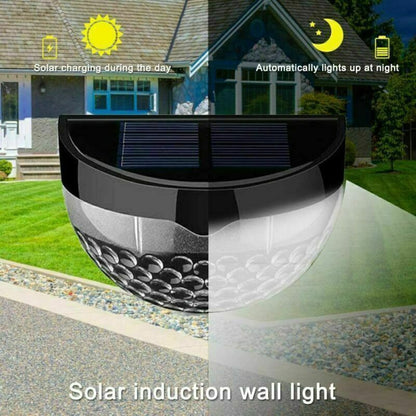 Black Shell Solar Powered LED Wall Door Lights Outdoor Garden Lamp Light