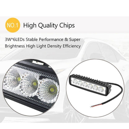 2x Portable 6Inch Led Work Light Bar Spot Flood Reverse Fog Driving Lights 4WD