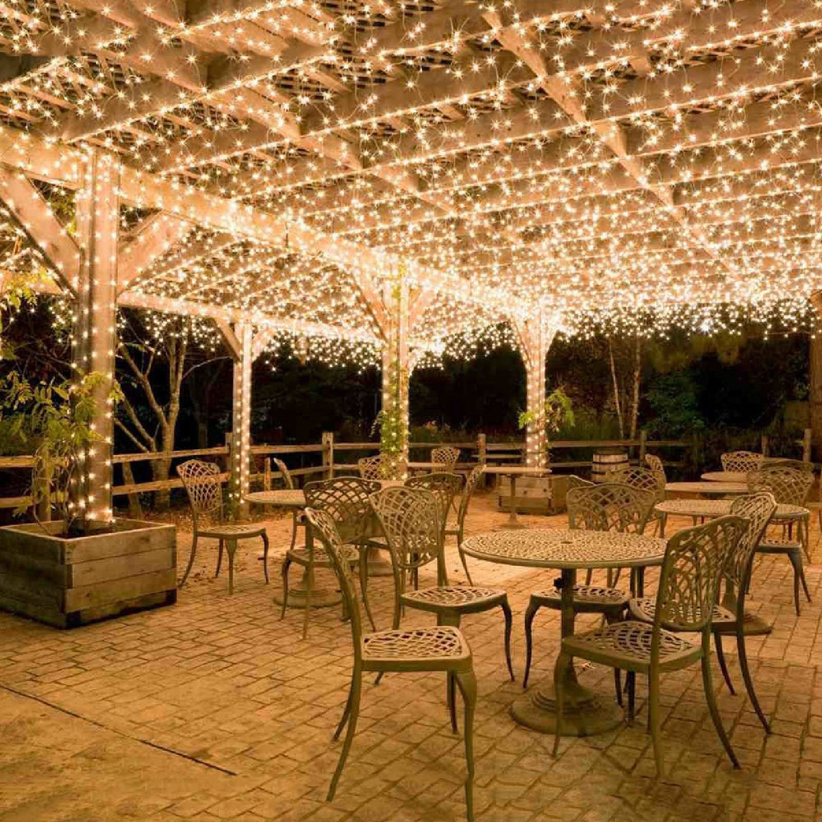 Warm White 500 LED 100M Fairy Christmas String Strip Lights Party Garden Outdoor