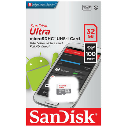 SanDisk Ultra 32GB Micro SD SDHC Card 100MB/S Mobile Tablet Memory Card Full HD