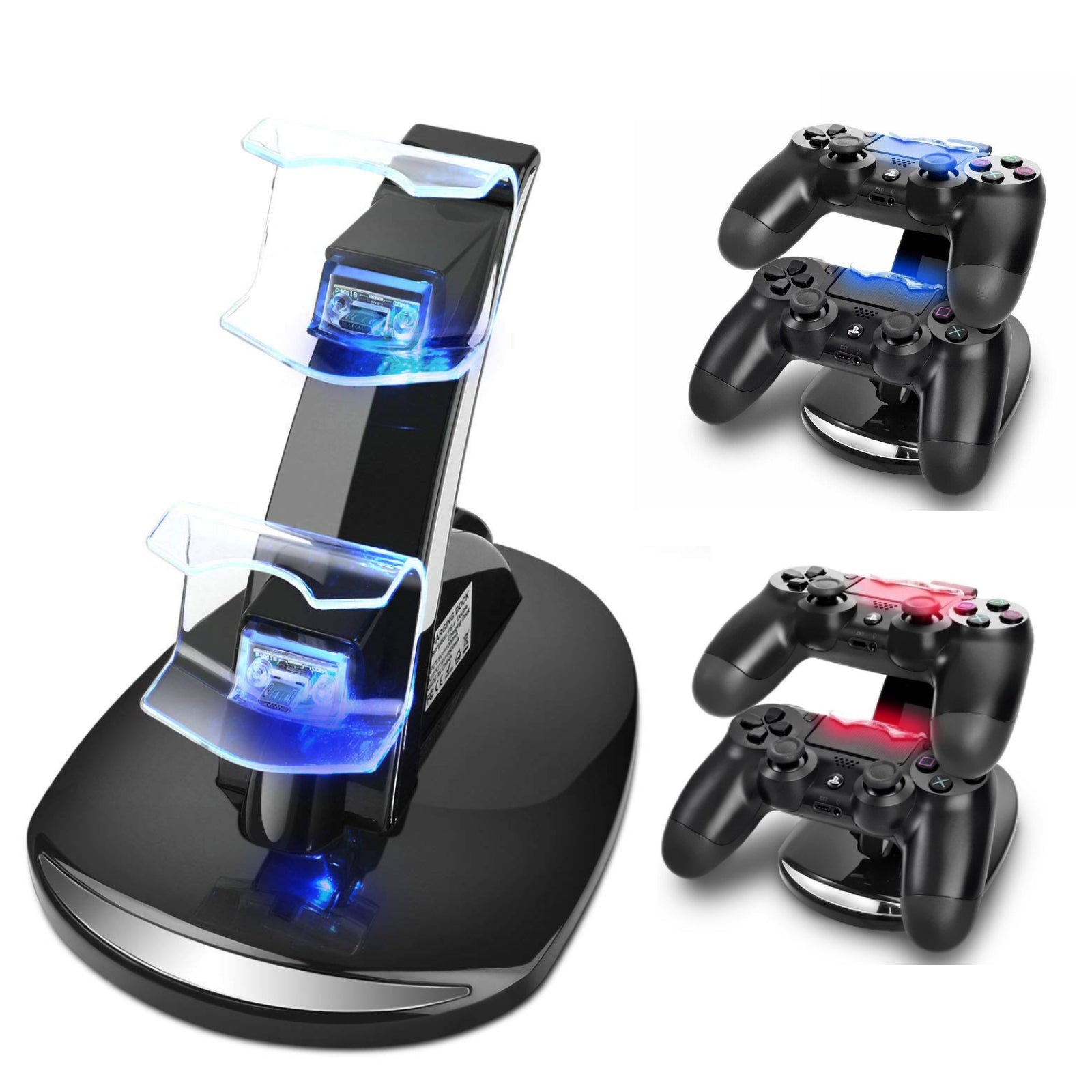Playstation 4 PS4 Controller Dual Charger Dock Stand Charging Station Pad
