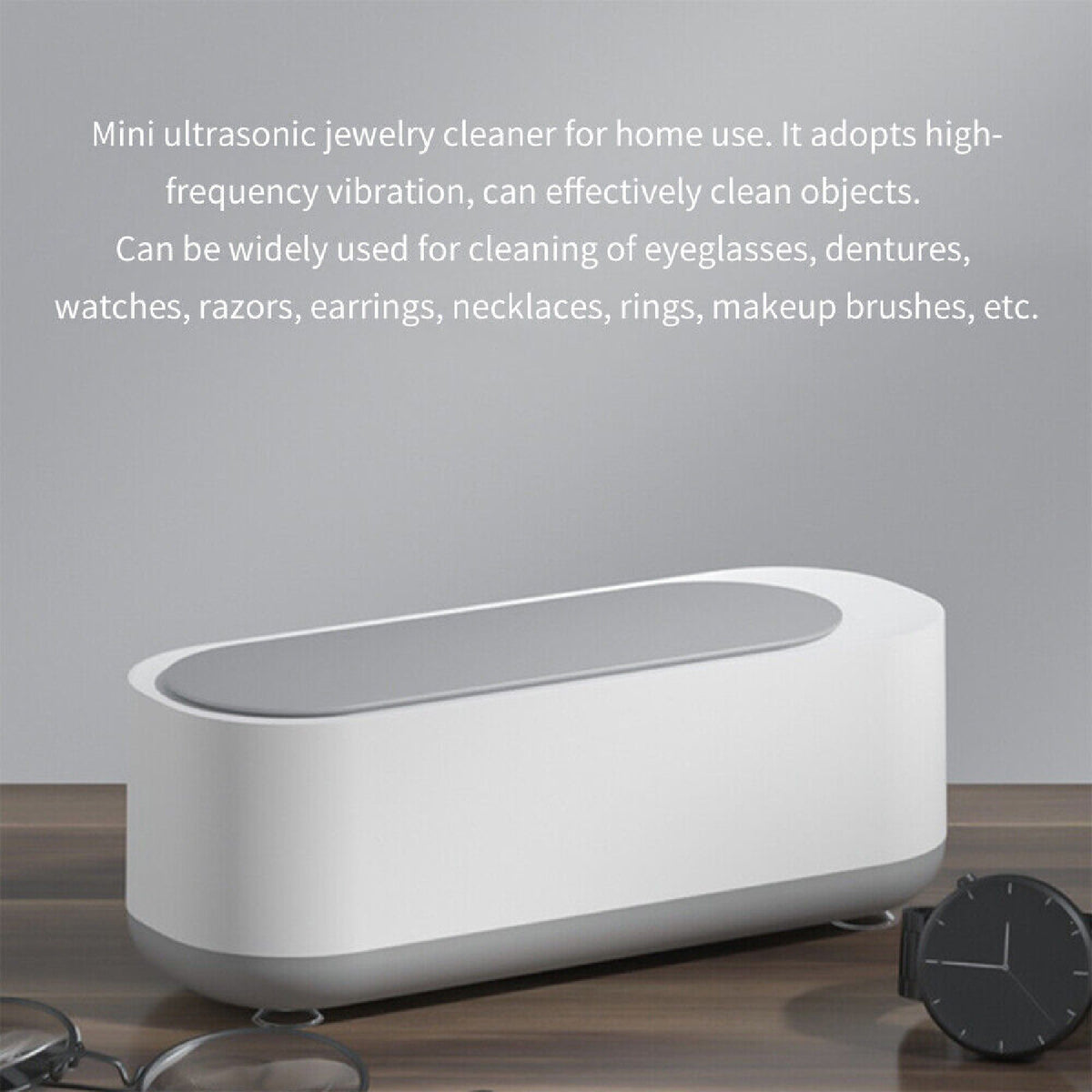 Ultrasonic Cleaner Sonic Wave Stainless Steel Tank Jewelry Watch Clean Universal