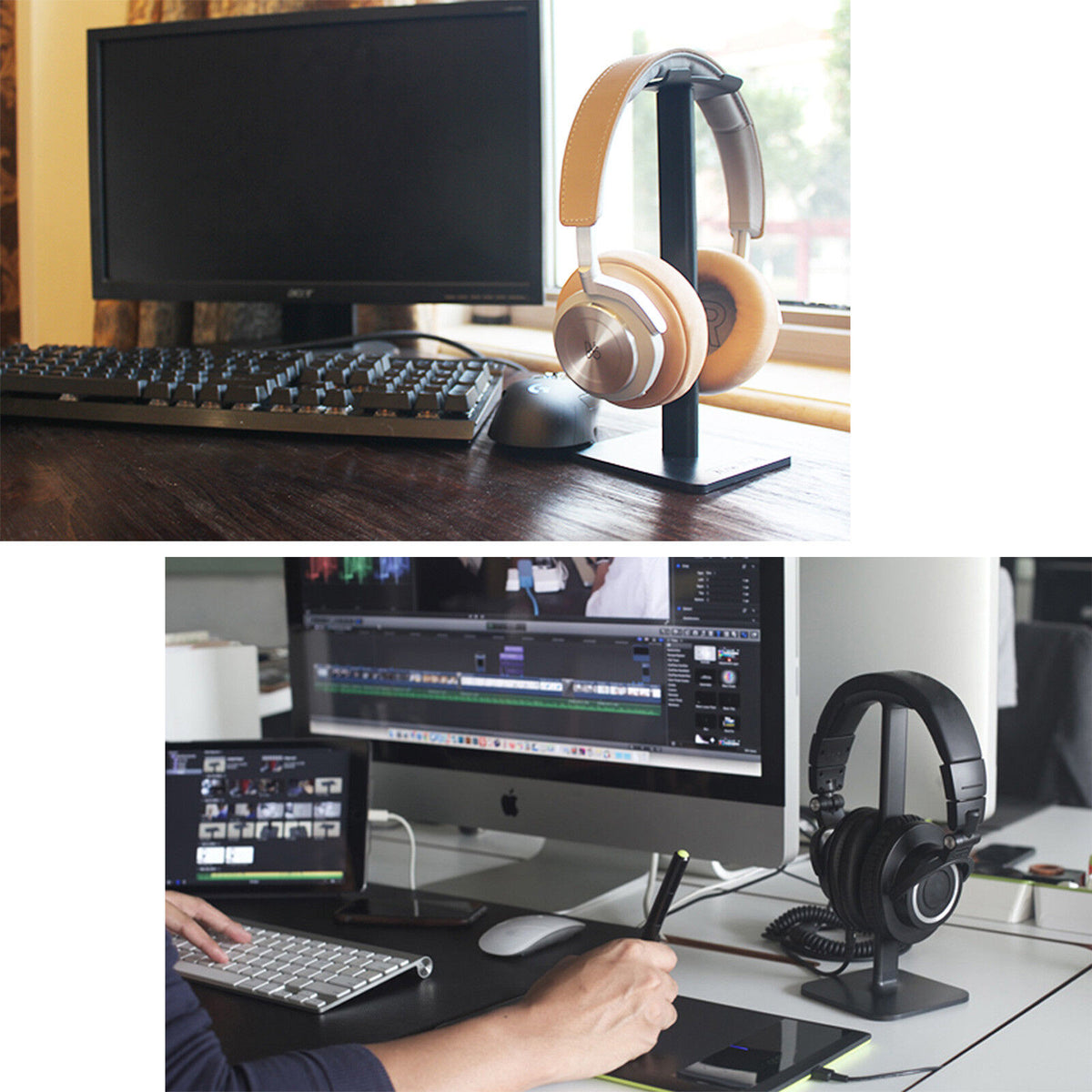 Universal Gaming Headset Stand Hanger Acrylic Bracket Headphone Earphone Holder