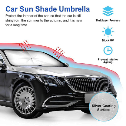 Foldable Car Windshield Sunshade Umbrella Front Window Visor Sun Shade Cover