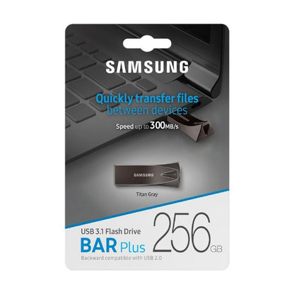 Samsung Bar Plus 256GB USB 3.1 Flash Drive 300MB/S Memory Stick Pen Drive Laptop