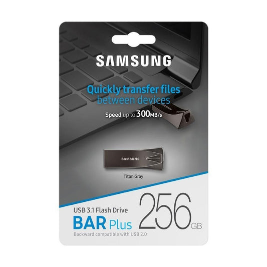 Samsung Bar Plus 256GB USB 3.1 Flash Drive 300MB/S Memory Stick Pen Drive Laptop