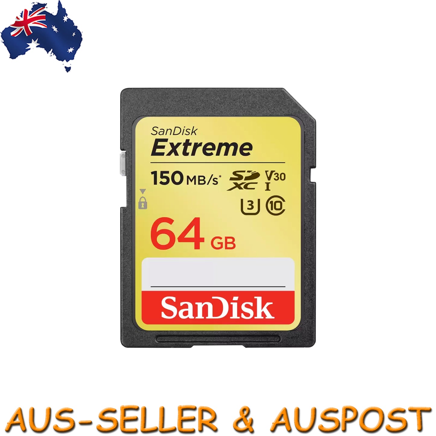 SanDisk Extreme 64GB SDXC 150MB/S Class 10 SD Camera Memory TF Card DSLR 4K UHD