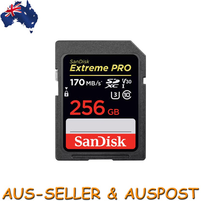SanDisk Extreme Pro 256GB SDXC 170MB/S SD Camera Memory TF Card DSLR 4K UHD