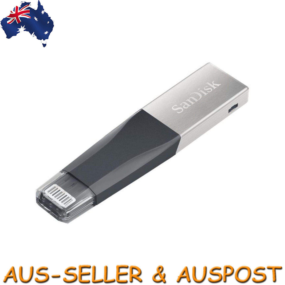 SanDisk iXpand Mini 256GB USB 3.0 Lightning Flash Drive iPhone iPad PC OTG Pen