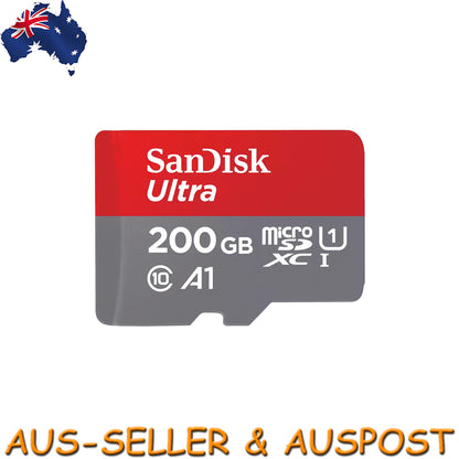 SanDisk Ultra 200GB Micro SD SDXC Card 120MB/S Mobile Tablet Memory Card Full HD