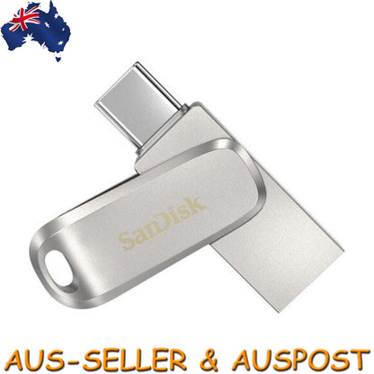 SanDisk Ultra Luxe Dual Drive 128GB USB 3.1 Flash Drive Type C Type A USB-C OTG