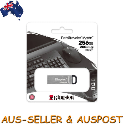 Kingston Data Traveler Kyson 256GB USB 3.2 Flash Drive Memory Stick Pen PC Mac